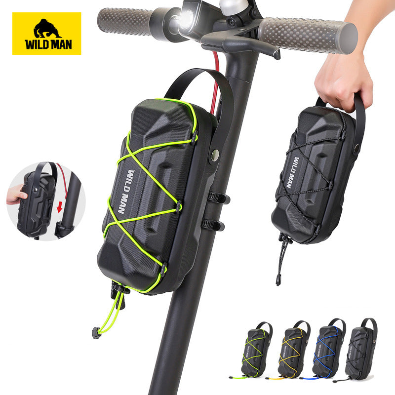 WILD MAN Electric Scooter EVA Hard Shell Bag, Bicycle Head Bag, Folding Bicycle First Quick Release Bag
