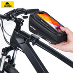 WILD MAN Bicycle Phone Bag, EVA Hard Shell Cross Border Mountain Front Beam Bag, Riding Rain proof Touchscreen Upper Bag