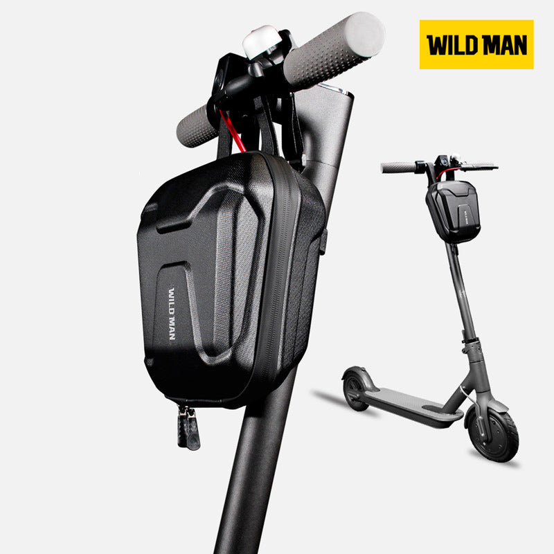 WILD MAN Electric Scooter Bag, EVA Hard Shell Electric Folding Bicycle Handle Bag, Balance bBike Front Bag