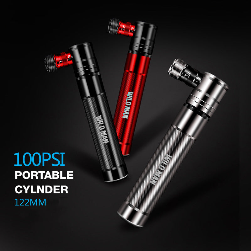 WILD MAN 100PSI MINI Bicycle Pump, Basketball Pump, Road Bikes Portable Pump, Fits Schrader & Presta Valves