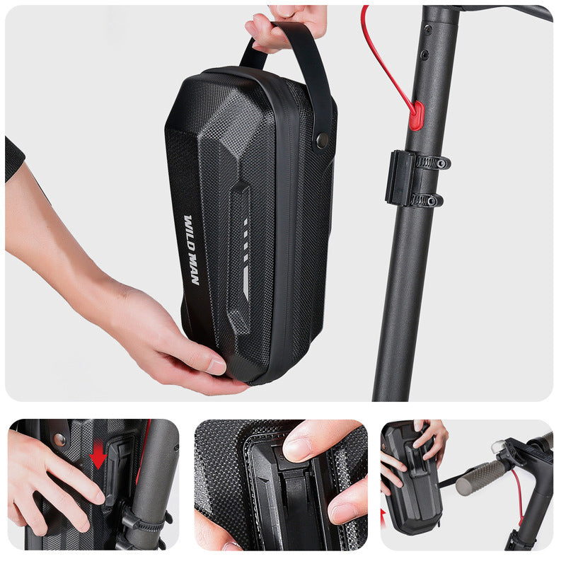 WILD MAN Quick-Release Handlebar Bag 2L/3L for Bicycle  Electric Scooters & Foldable E-Bikes
