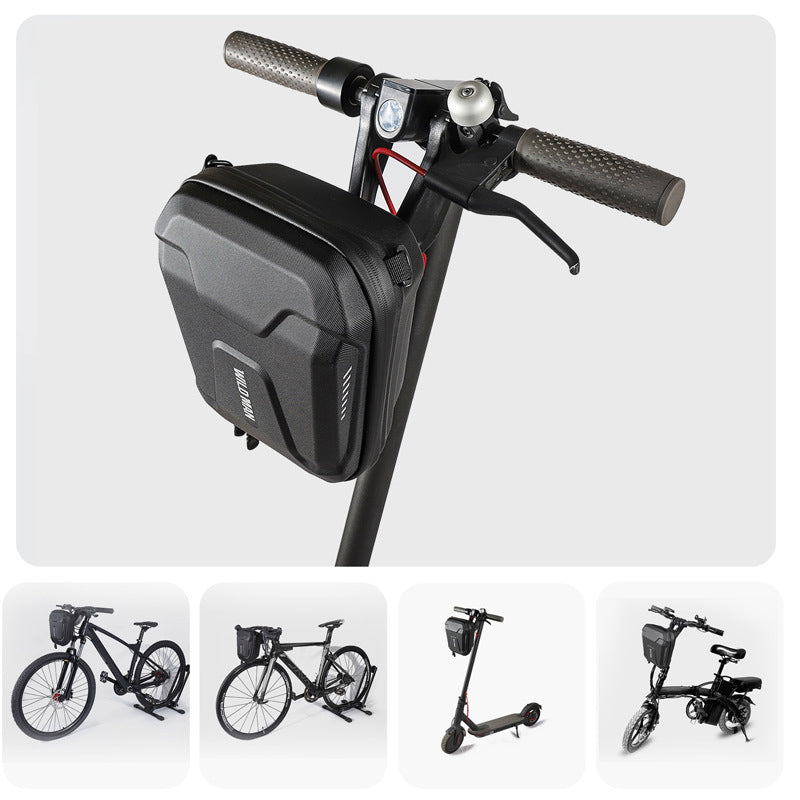WILD MAN Bicycle EVA Hard Shell Handlebar Bag, Electric Scooters Bag Road Bike First Bag