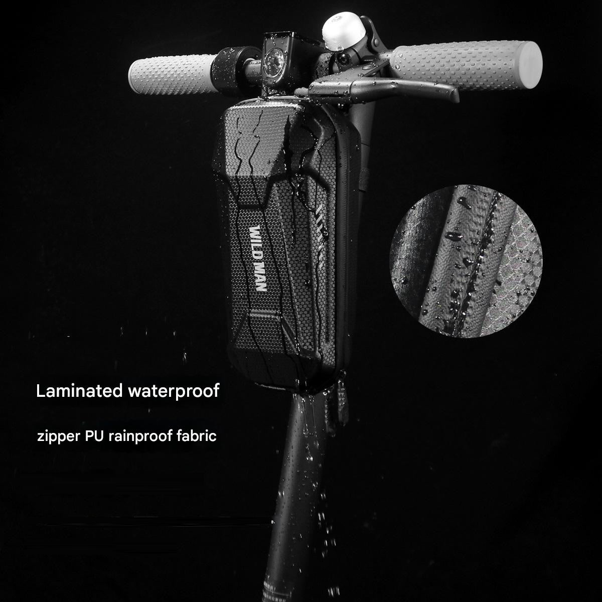 WILD MAN EVA Hard Shell Handlebar Bag – Waterproof Front Bag for Electric Scooters & Bikes