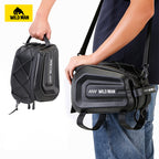 WILD MAN Rear Rack Bike Bag, Waterproof EVA Hard Shell Trunk Bag, Bicycle & E-Bike Tail Bag, Cycling Gear Storage Pack