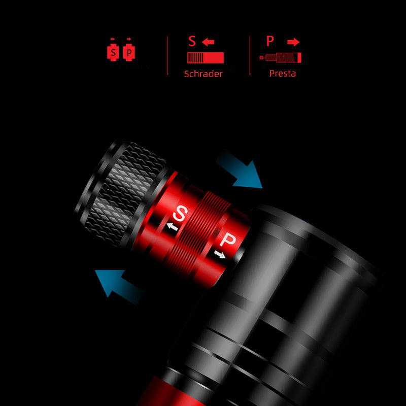 WILD MAN 100PSI MINI Bicycle Pump, Basketball Pump, Road Bikes Portable Pump, Fits Schrader & Presta Valves