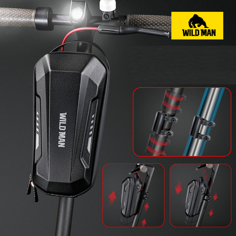 WILD MAN Quick-Release Handlebar Bag 2L/3L for Bicycle  Electric Scooters & Foldable E-Bikes