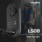 Magene Radar Bike Tail Light L508 Bicycle Rear Brake Sensing Lamp Saddle Seatpost ChargingEbike Waterproof LED Cycling Taillight