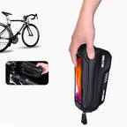 WILD MAN Bicycle Phone Bag, EVA Hard Shell Cross Border Mountain Front Beam Bag, Riding Rain proof Touchscreen Upper Bag