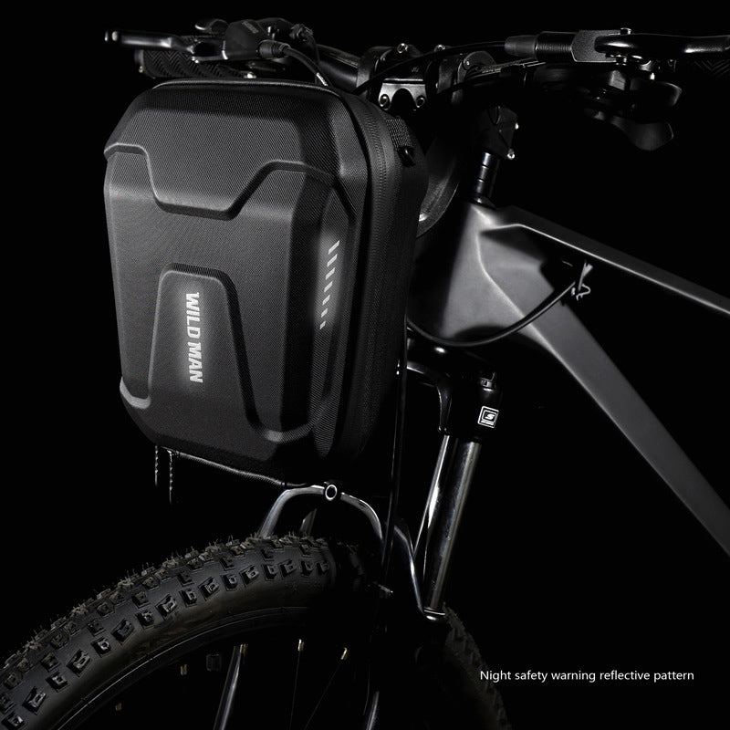 WILD MAN Bicycle EVA Hard Shell Handlebar Bag, Electric Scooters Bag Road Bike First Bag