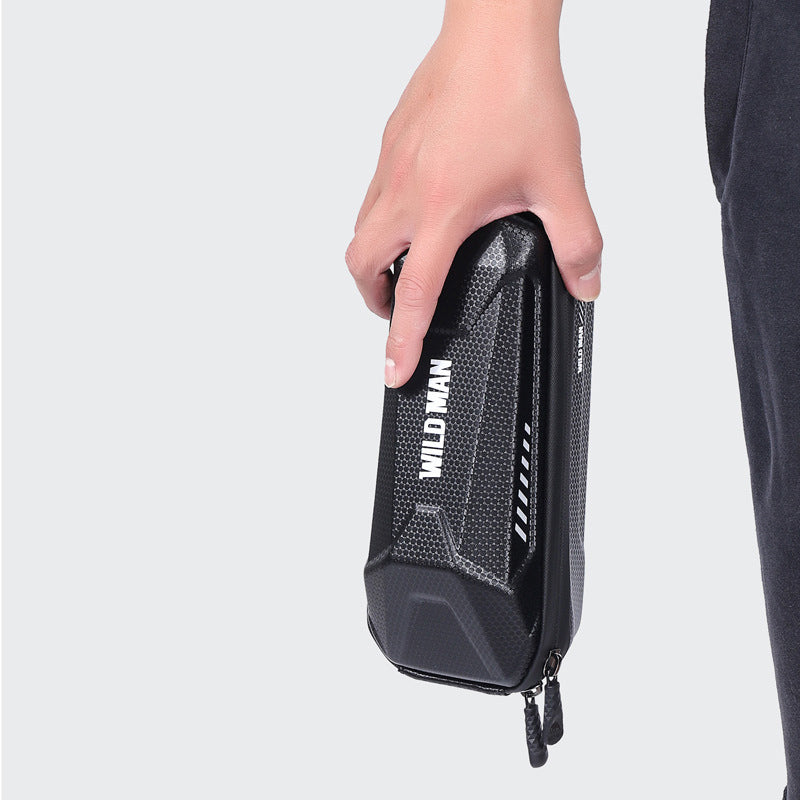 WILD MAN Bicycle EVA Hard Shell Front Beam Bag, Mountain Bike Upper Pipe Bag, Electric Scooter Bag