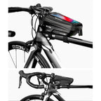 WILD MAN hard shell EVA Bicycle Bag, Mountain Bike Front Beam Bag With Tube Bag, Cycling Phone Bag Equipment
