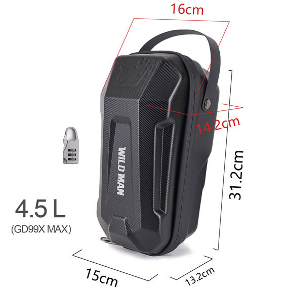WILD MAN Electric Scooter Front Bag EVA Hard Shell Quick-Release Handlebar Bag for Foldable E-Bikes