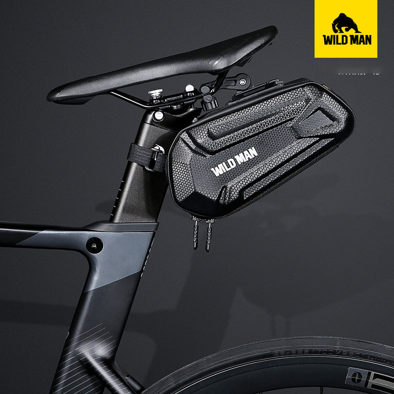 WILD MAN Bicycle Tail bBag, Road Bike Hard Shell Saddle Bag, Mountain Bike Riding Rear Bag Riding Equipment