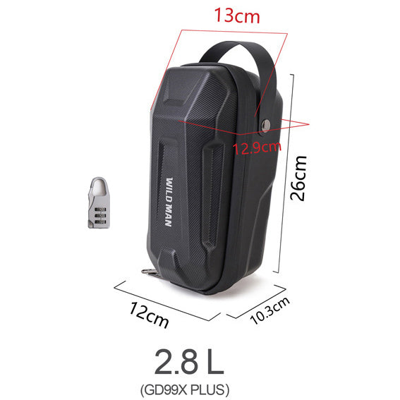 WILD MAN Electric Scooter Front Bag EVA Hard Shell Quick-Release Handlebar Bag for Foldable E-Bikes