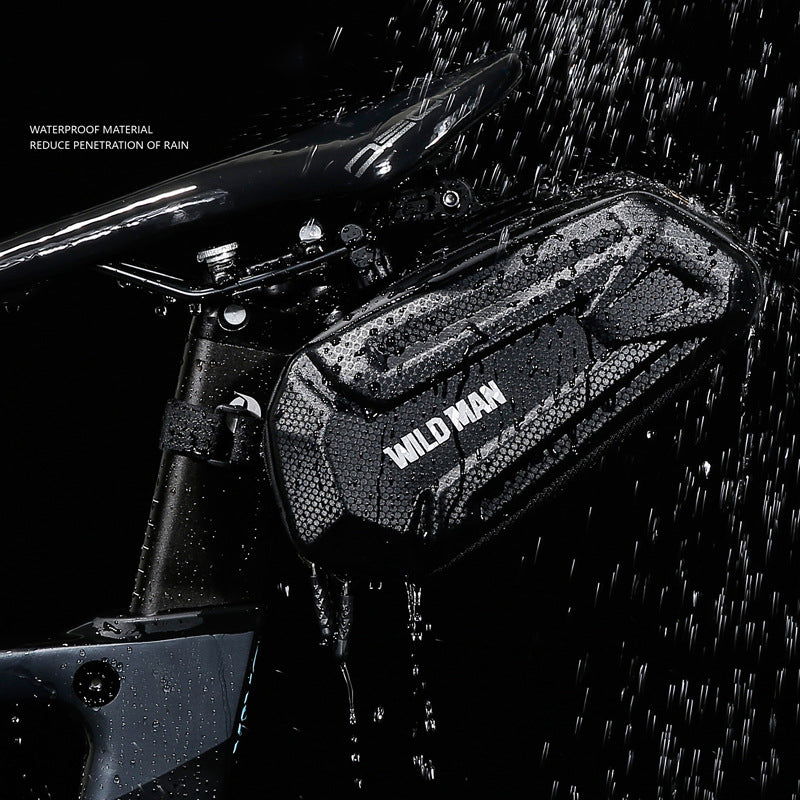 WILD MAN Bicycle Tail bBag, Road Bike Hard Shell Saddle Bag, Mountain Bike Riding Rear Bag Riding Equipment