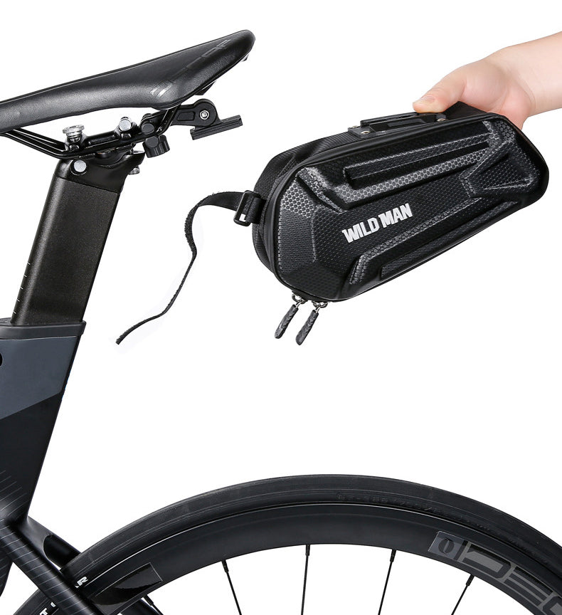 WILD MAN Bicycle Tail bBag, Road Bike Hard Shell Saddle Bag, Mountain Bike Riding Rear Bag Riding Equipment
