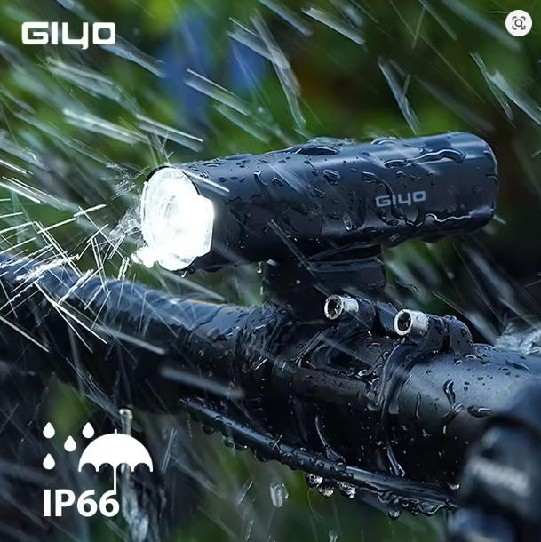 GIYO  Bicycle Front Lighting 400LM -1500LM Rotatable Lens USB Charge IP66 Waterproof Anti-Glare