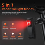 Bicycle Rearview Radar Cycling Radar Tail Light Brake Sensing Lamp