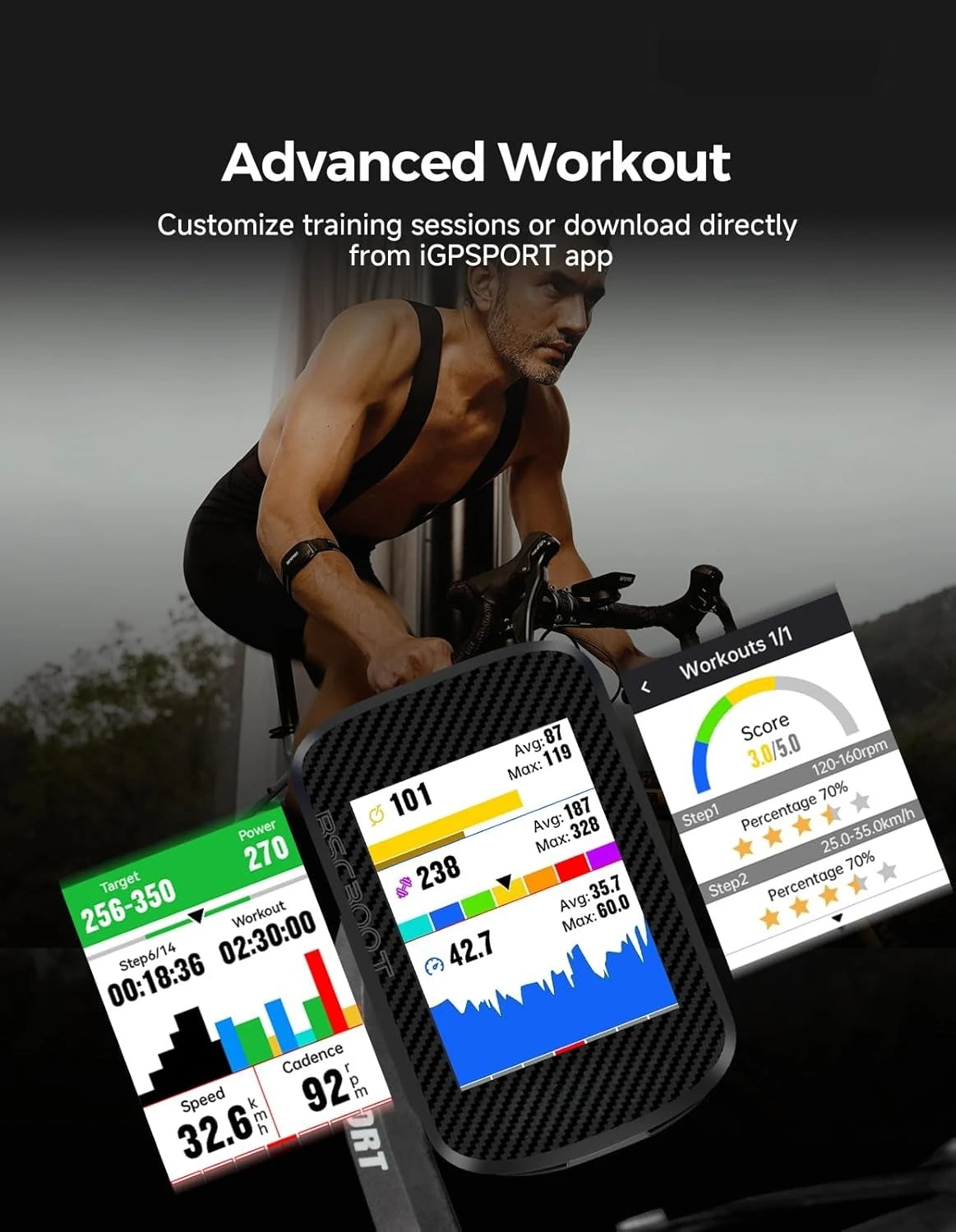 IGPSPORT BSC300T Wireless Bike Computer GPS, Touchscreen Offline MAP Navigation Off Course Warning Compatible BSC300T Wireless Bike Computer GPS, Touchscreen Offline MAP Navigation Off Course Warning Compatible
