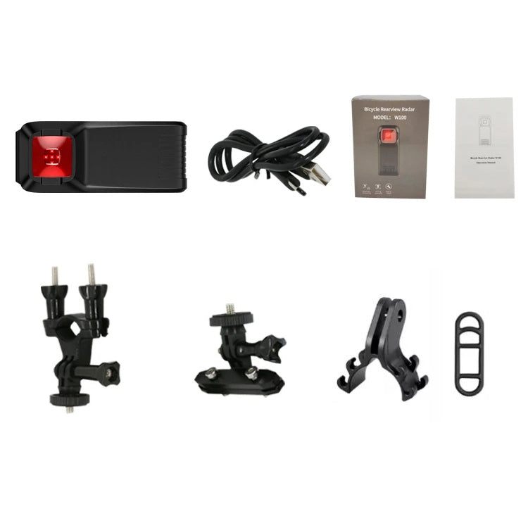 Bicycle Rearview Radar Cycling Radar Tail Light Brake Sensing Lamp