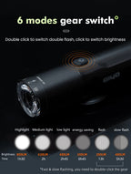 GIYO  Bicycle Front Lighting 400LM -1500LM Rotatable Lens USB Charge IP66 Waterproof Anti-Glare