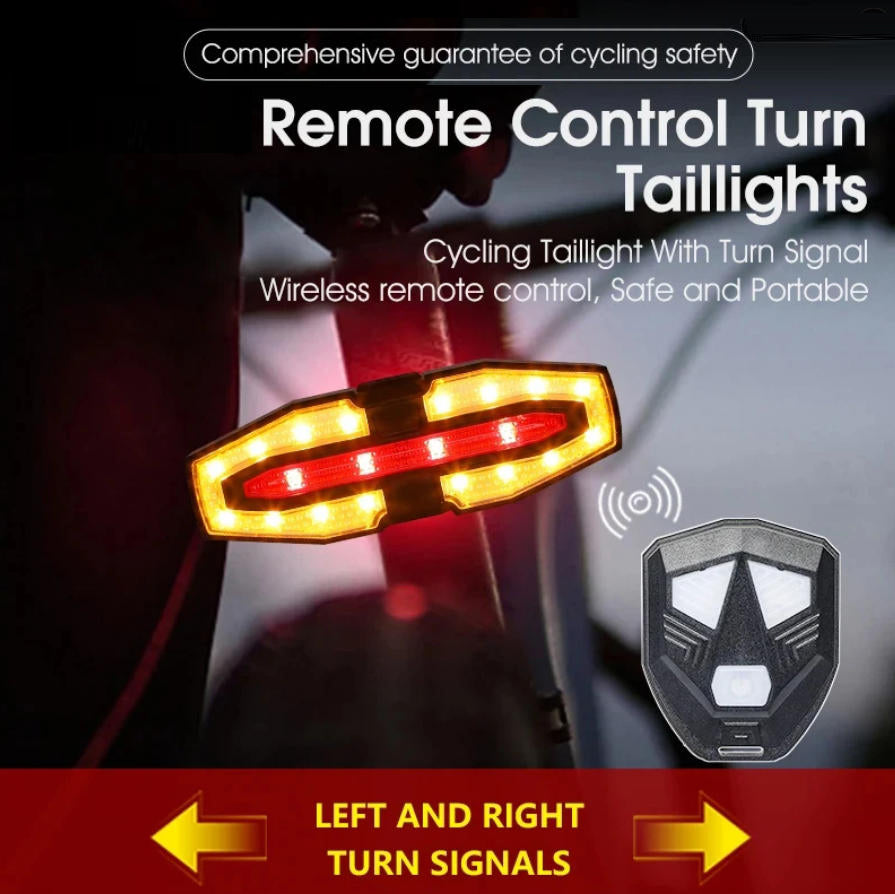 Bike Taillight Remote Control, Bicycle Turn Taillight  Cycling Warning Lamp Portable