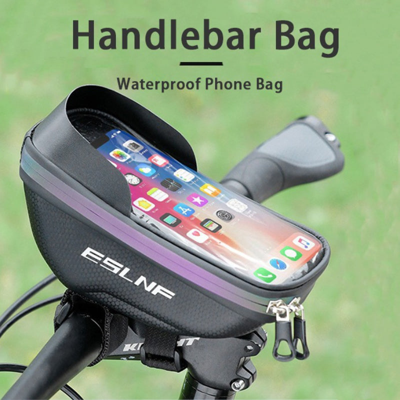 ESLNF Bicycle Storage Bag EVA Hard Shell Waterproof Handlebar Bag MTB Bag Mobile Phone Bag Bicycle Bag Riding Equipment