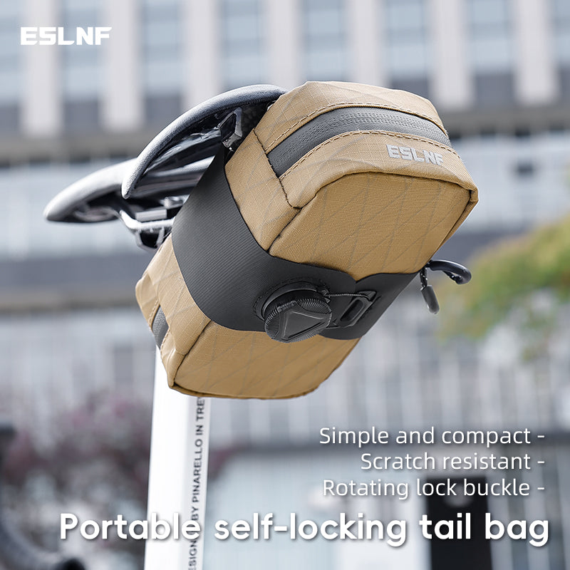 ESLNF Quick Locking Bike Saddle Bag Waterproof Portable Road Bicycle Rear Bag Ultralight MTB Storage Bag
