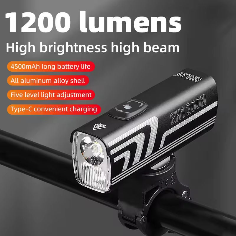 ESLNF 1200 Lumens Bike Headlight ，Highlight Aluminum Alloy Bicycle Front Light