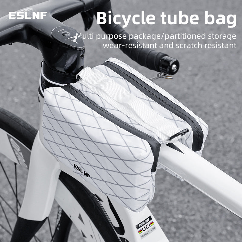 ESLNF Bike Bag Top Tube Bag Floating Installation Method Cycling Saddlebags Large Capacity Bicycle Bag
