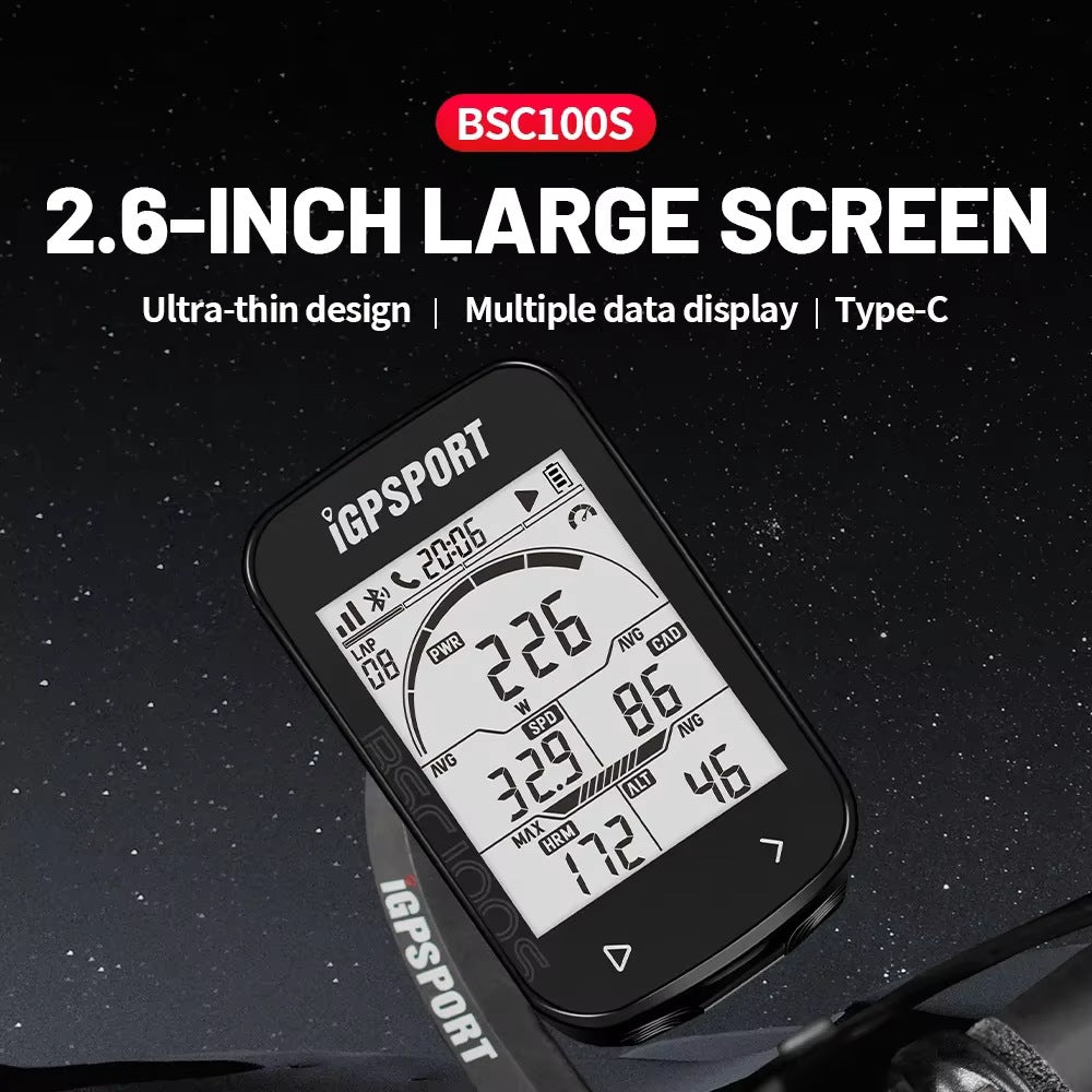 iGPSPORT BSC100S GPS Odometer Cycling Bike Computer Sensors Cycl Speedomet Riding Cycling Speedometer 2.6‘’ large screen