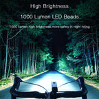 GIYO Bicycle Light 1000 Lumens , 4800mAh Cycling Headlight Waterproof Flashlight MTB Road Bike Accessories