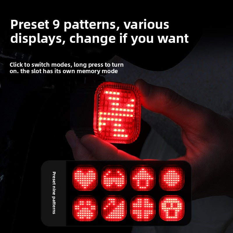 ESLNF Bicycle Custom Taillight, Waterproof Smart Sensor Automatic Switch Warning Light