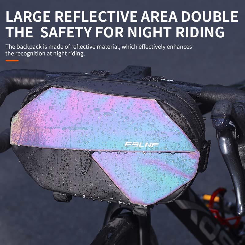 ESLNF Handlebar Bag Bicycle dazzling Bags Frame Pannier Bag Multifunction Portable Shoulder Bag