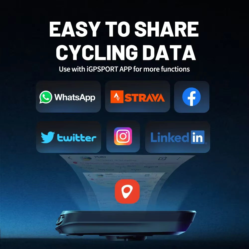 iGPSPORT BSC100S GPS Odometer Cycling Bike Computer Sensors Cycl Speedomet Riding Cycling Speedometer 2.6‘’ large screen
