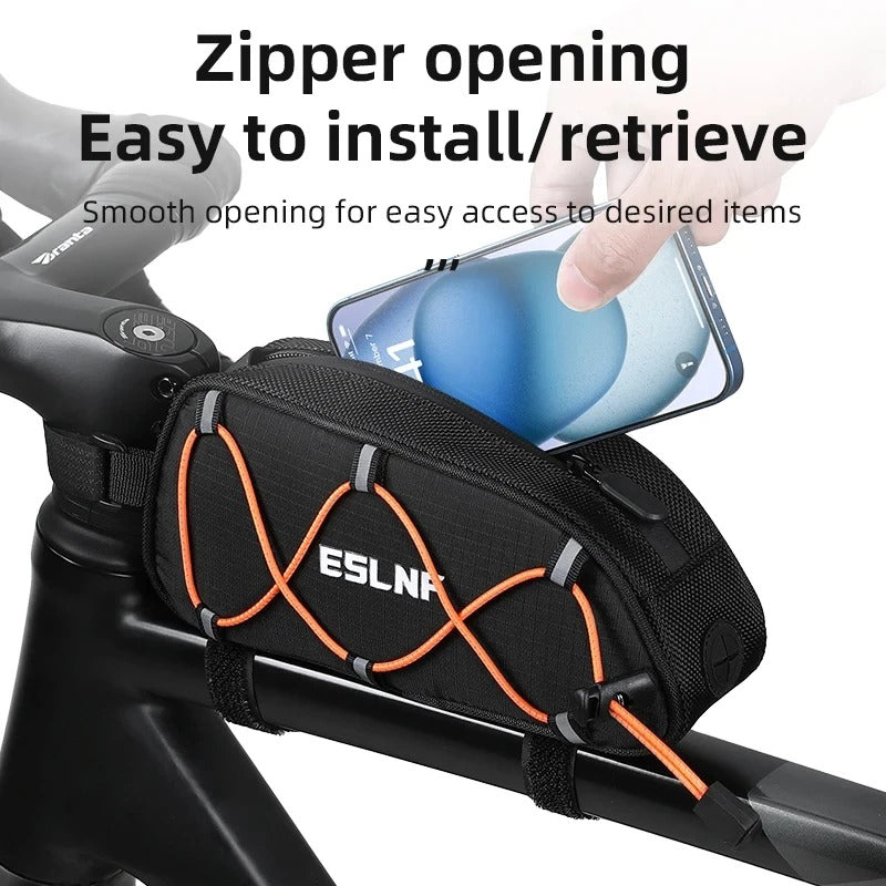 ESLNF Bicycle Bag Rainproof Cycling Reflective Bag Top Front Tube Frame Bag