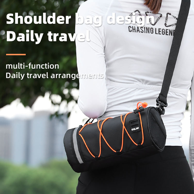 ESLNF Bicycle Front Tube Bag Rainproof Large Capacity Handlebar Bag Portable Shoulder Bag Multifunctional Reflection Bike Bag