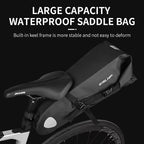 ESLNF Bike Bag Waterproof 10L Large Capacity Bicycle Saddle Bag Cycling Foldable Tail Rear Bag MTB Road Trunk Bikepacking