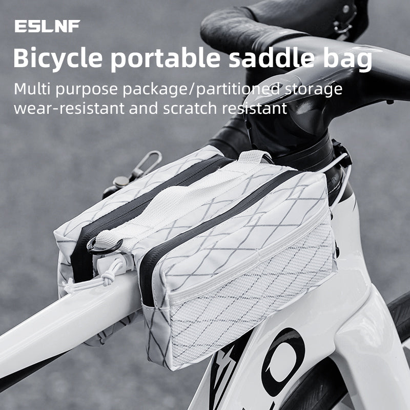 ESLNF Bike Bag Top Tube Bag Floating Installation Method Cycling Saddlebags Large Capacity Bicycle Bag