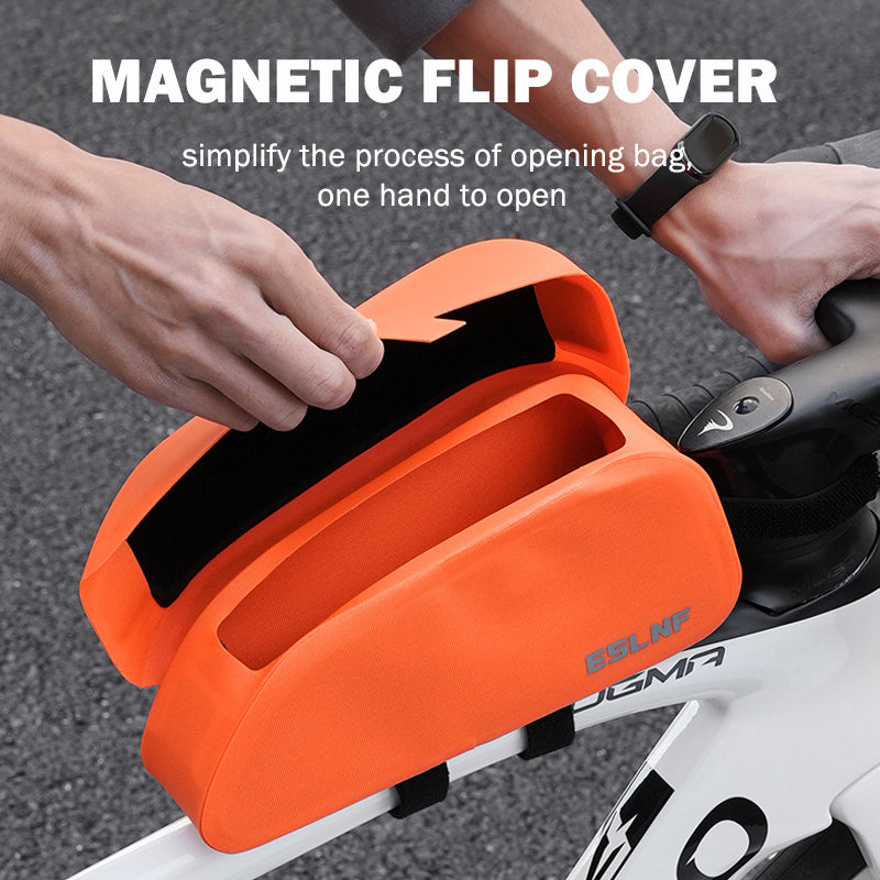 ESLNF Waterproof Flip Magnetic Bike Tube Bag Big Capacity Road Bicycle Frame Bag Wear-resistant MTB Storage Bag