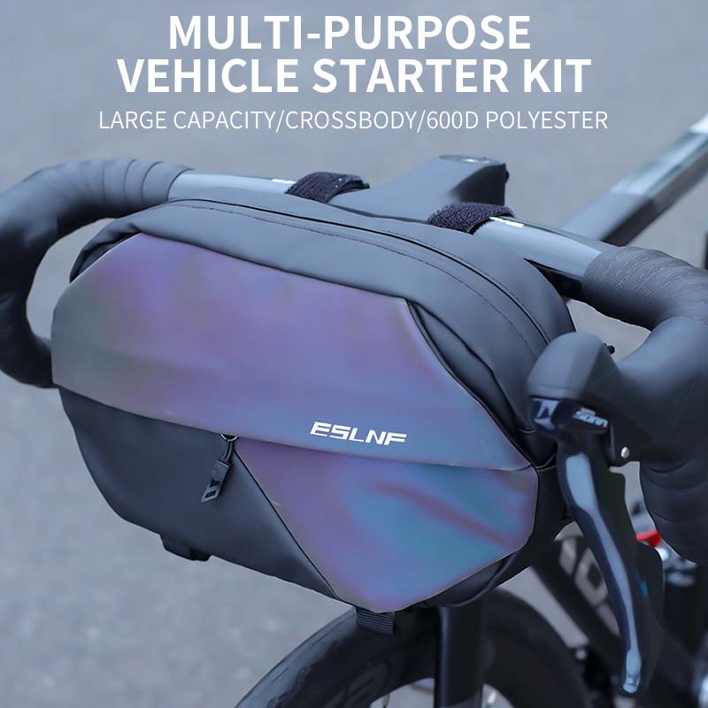 ESLNF Handlebar Bag Bicycle dazzling Bags Frame Pannier Bag Multifunction Portable Shoulder Bag