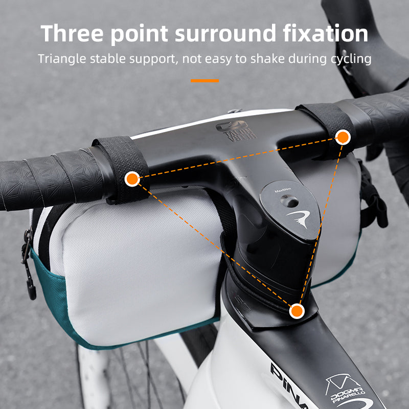 ESLNF Bike Handlebar Bag Bike Bag Portable Pannier Multi-purpose 2.5L Large Capacity Backpack Shoulder Messenger Crossbody Bag