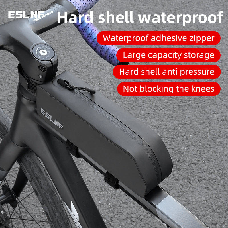 ESLNF Bicycle Front Beam Bag , Bike Large Capacity Hard Shell Waterproof Front Handlebar Pack