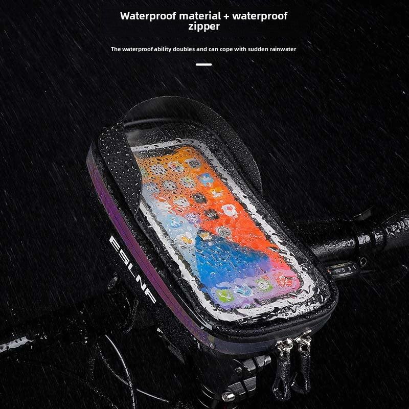 ESLNF Bicycle Storage Bag EVA Hard Shell Waterproof Handlebar Bag MTB Bag Mobile Phone Bag Bicycle Bag Riding Equipment