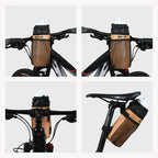 ESLNF Bicycle Bag Bottle Holder Handlebar Stem Thermal Bag with Mesh Pocket Coffee Cup Holders Cycling Water Bottle Carrier Bag