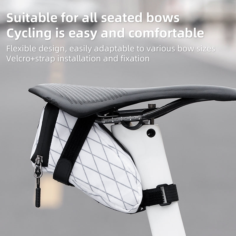 ESLNF Bicycle Saddle Bag Reflective Design Bicycle Seat Bag Waterproof Dustproof Bike Saddle Rear Tail Bag