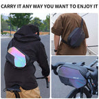 ESLNF Handlebar Bag Bicycle dazzling Bags Frame Pannier Bag Multifunction Portable Shoulder Bag