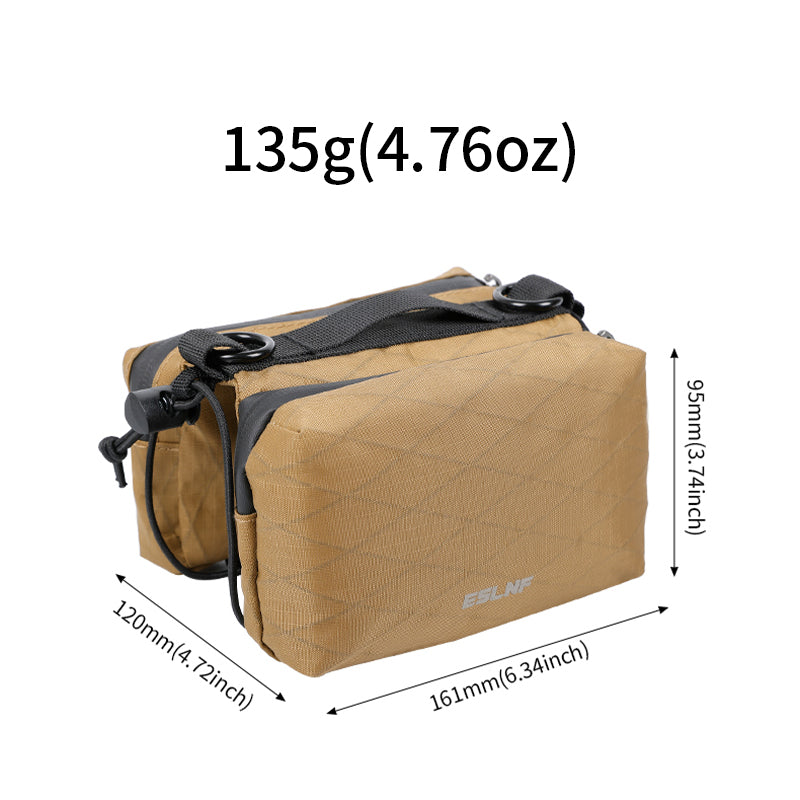 ESLNF Waterproof Bike Top Tube & Front Frame Bag for Road/MTB Bikes, Convertible Saddle Crossbody Pack with Reflective Strips