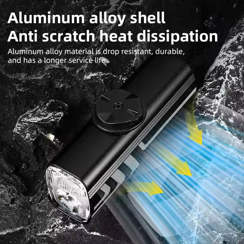 ESLNF 1200 Lumens Bike Headlight ，Highlight Aluminum Alloy Bicycle Front Light