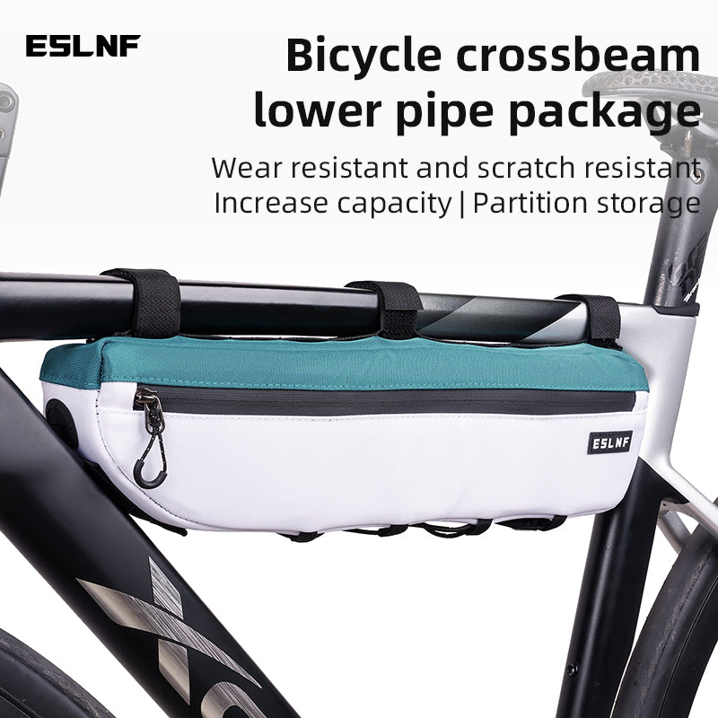 ESLNF Bike Frame Bag 2L Bicycle Under Tube Bag Triangle Bag Sided Bottom Binding Syste Yun-Lan Serios Bike Frame Front Tube Bag